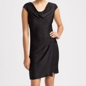 Helmut Lang Dark Chocolate Brown Silk Midi Dress